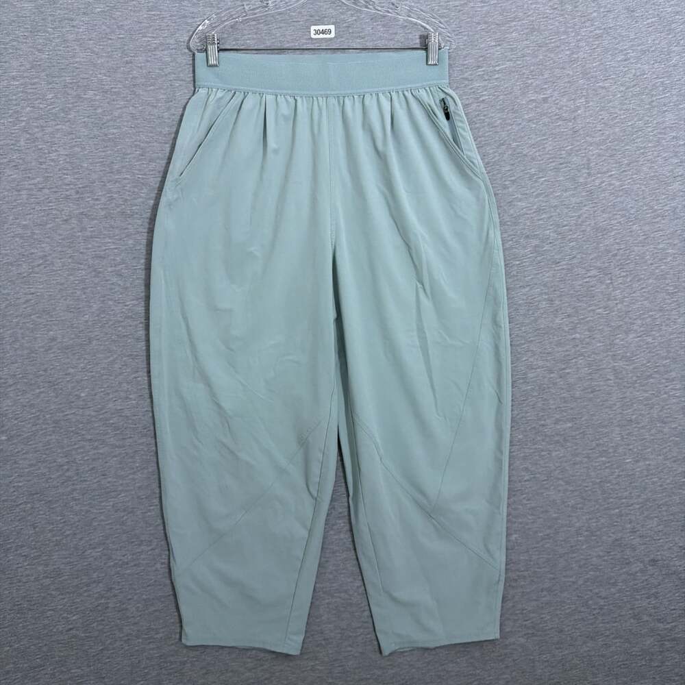 PrAna Women's Medium Mint Green Railay High Rise Barrel Wide Leg Pull On Pants